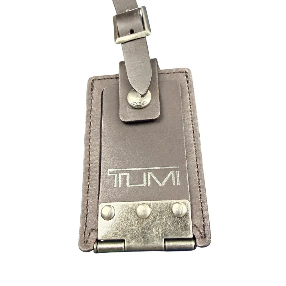 Tumi Ballistic Nylon Leather Trim Messenger Bag Briefcase Navy Blue